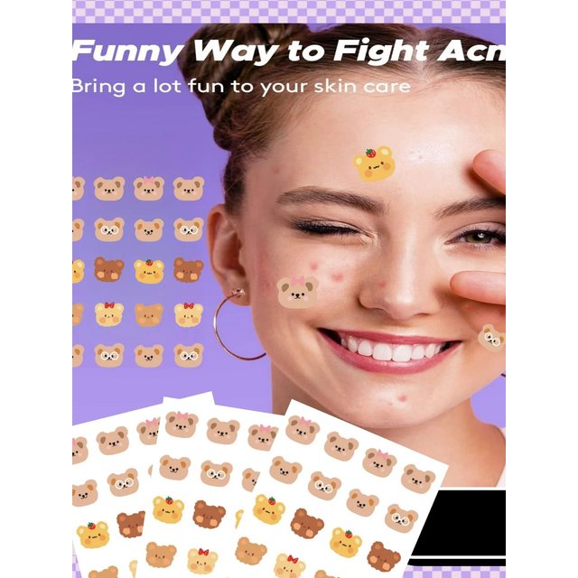 20pcs Cartoon acne patch, cute cat-shaped facial concealer acne patch, safe, non-toxic, gentle and non-irritating,