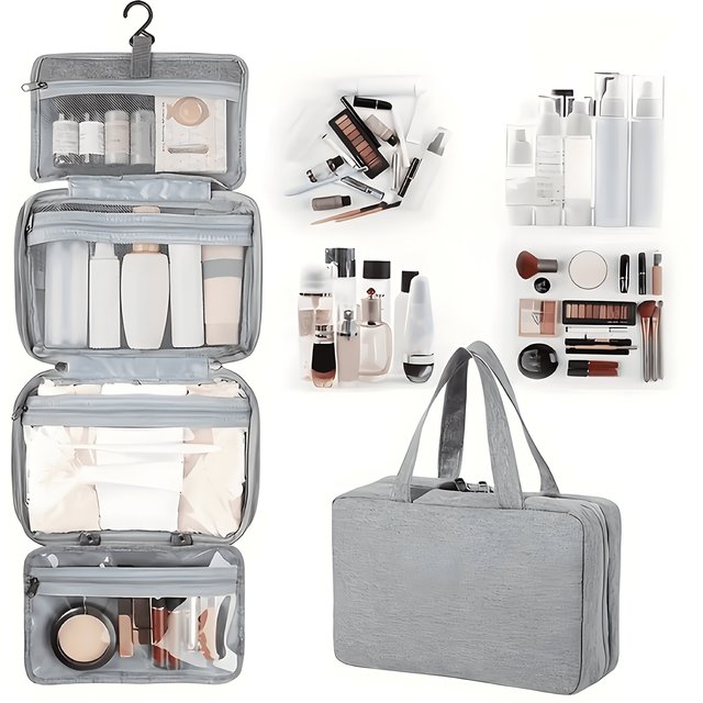 Travel Hanging Toiletry Bag Water-proof Cosmetic Storage Bag Bathroom Beauty Wash Bag AccessoryTowel Bag Wet Dry Separated Bag