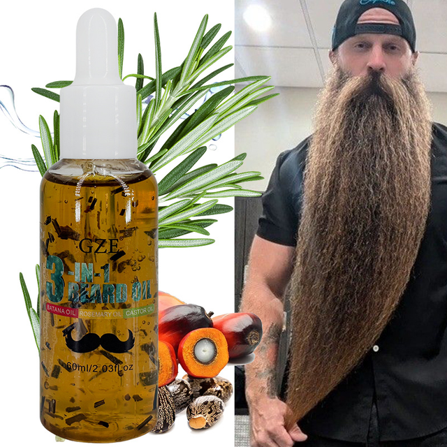 GZE 3-in-1 Beard Oil for Care - Moisturizes Beard & Conditions Skin - Eliminates Flakes - for men with Short or Long Facial Hair