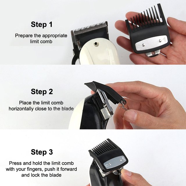 2Pcs Hair Clipper Limit Comb Guide Limit Comb Trimmer Guards Attachment Universal.