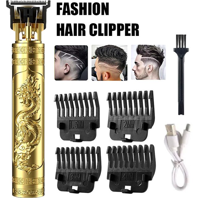 2026 T9 Portable Vintage Hair Trimmer - USB Fast Charging Cordless Barber Clipper for men's Beard Grooming Hair Cutting Machine