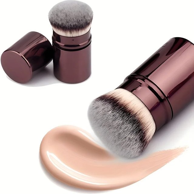 Retractable Makeup Brush Face Blush Brush Kabuki Foundation Loose Powder Brushs Multi-function Soft Portable Travel Makeup Tools