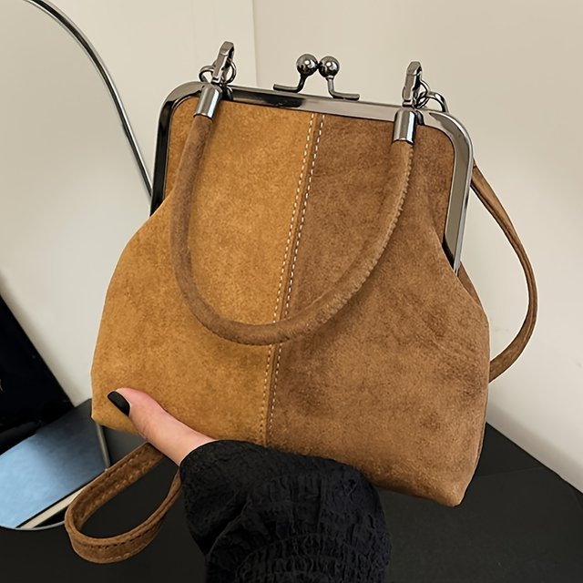 Women'S Soft Synthetic Crossbody with Twist Lock Closure, Compact Makeup & Lipstick Organizer For Travel, Work, Crossbody Purse
