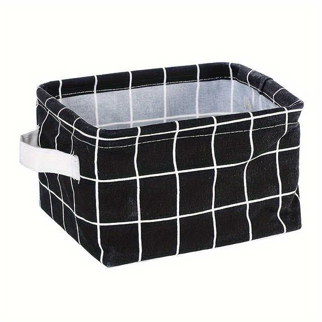 1Pc/ Household Storage Basket Bucket Fabric Multi-Functional Waterproof Miscellaneous Items Desktop Cosmetics Dormitory