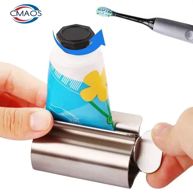 Aluminum Toothpaste Roller Squeezer for Tubes Ointments Efficient Bathroom Tool Toothpaste Dispenser Toothbrush Holder