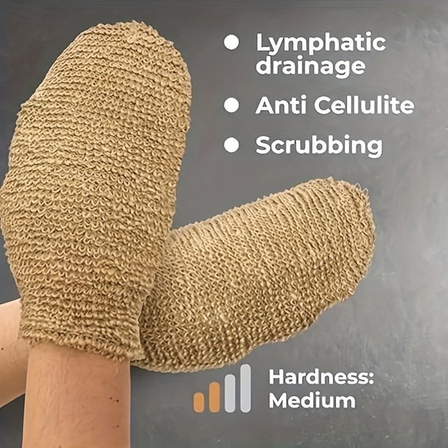 2Pcs Double Sided Exfoliating Shower Gloves, Soft and Gentle, Suitable for Hydrotherapy, Massage, Body Scrub