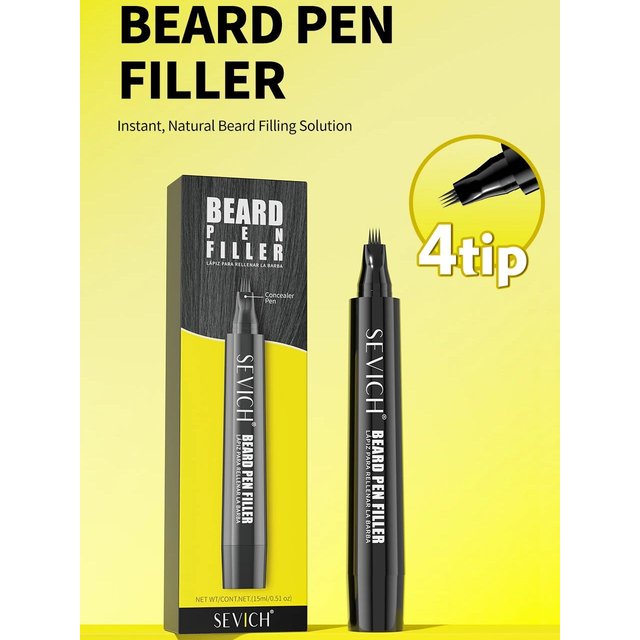 Beard Filling Pen Kit Beard Enhancer Brush Hair Pencil Repair Tool Beard Makeup Beard Coloring Shaping Tool Mustache Repair