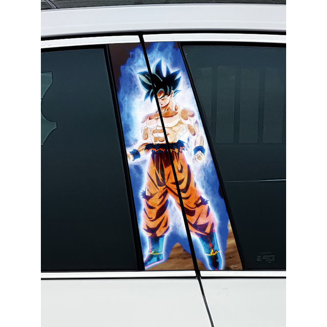 Anime Son Goku Car Stickers Auto B Pillar Waterproof Funny Decoration Cover Scratches Sunscreen Car Doors Pillar Vinyl Decals
