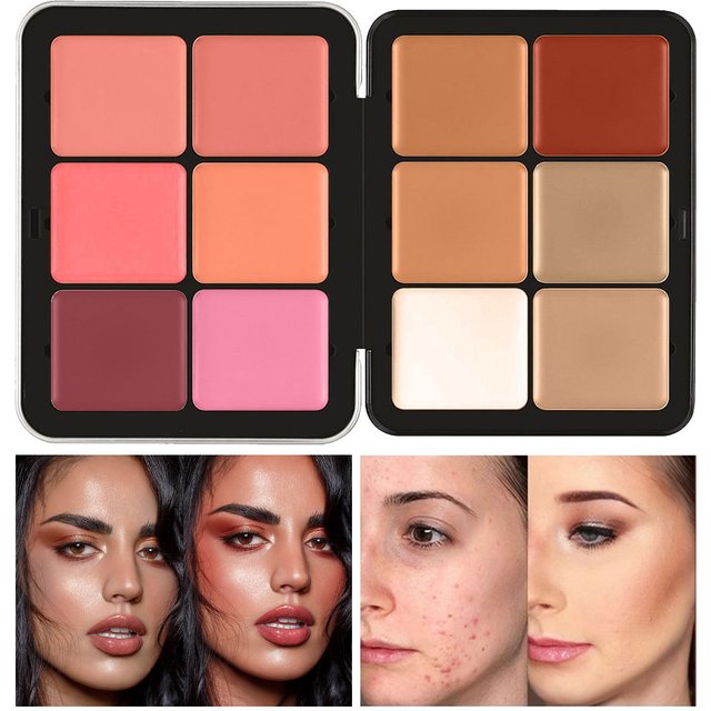 Ensemble de correcteurs de Blush 12 couleurs, surligneur éclaircissant pour imperfections