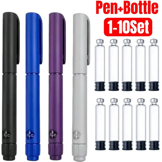 1/2/5/10PCS Facial Care Disposable Sterile Insulin Injection Pens Adjustable Growth Hormone Dosage 60U Magic Pen Tattoo Pen