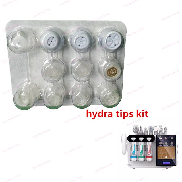 Deep Clean Tips Hydra Dermabrasion Hydrofacial Accessories Whole Kit Hydrodermabrasion Tips Heads Nozzles for Vacuum Massager