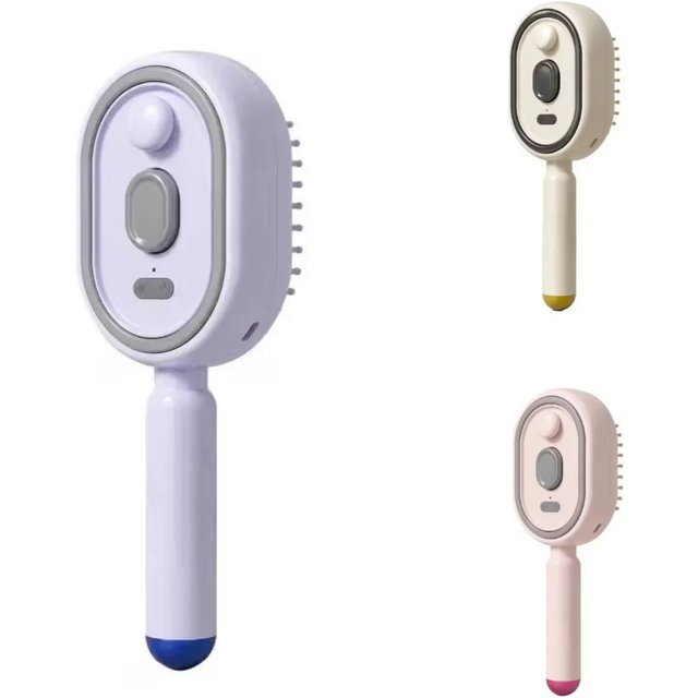 Electric Steam Brush with Water Spray Wet Electrics Hairbrush USB-C Charging for Detangling Smoothing Styling & Frizz Control S