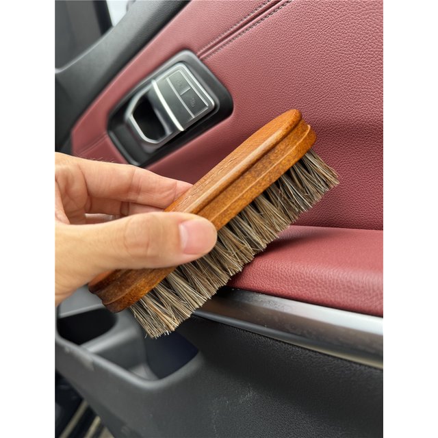 Waxon 5" Smaller Shape Horse Hair Brush Perfect for Leather, Panel,Door,Carpet All Interior Cleaning