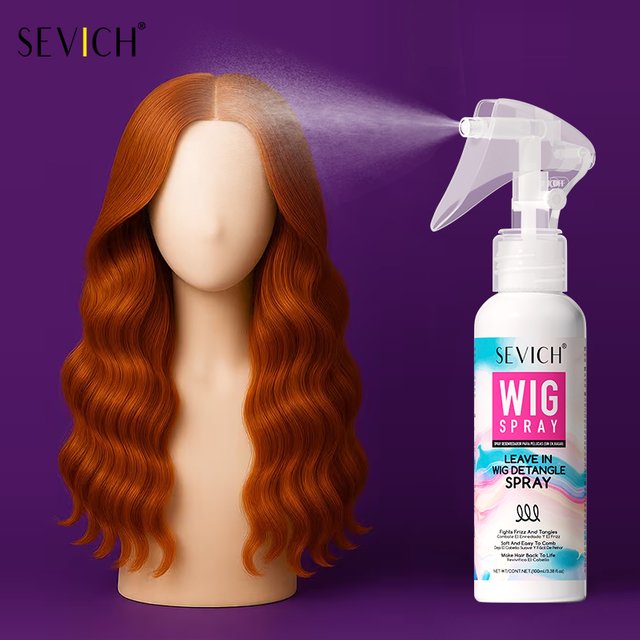 Leave-in Wig Care Spray Heat Protectant, Anti-frizz & Shine Spray Human Hair Care,Solves Wig Knots, Tangles for Human Hair