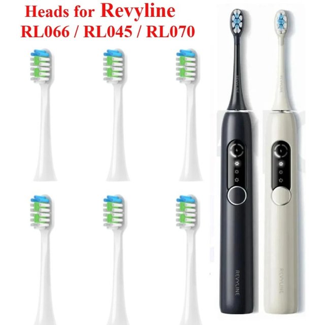 8PCS Replacement Toothbrush Heads for Revyline RL066/RL045/RL070 Electric Toothbrush Accessories Nozzles Bristles Revyline RL045