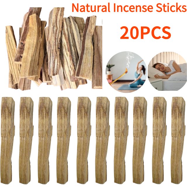 Bâtonnets d'encens naturels Palo Santo, anciers de maculage en bois pour la purification intérieure, bande de bois brûlante, yoga et guérison, aromathérapie, 20 pièces, 1 pièce