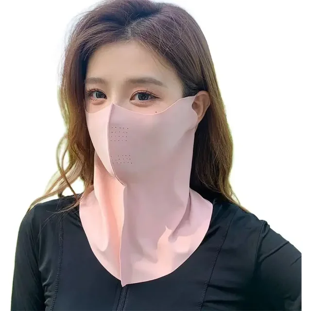 1Pcs Sunscreen Veil Summer Protection Breathable Ice Silk Mask for Outdoor Hyaluronic Fashion