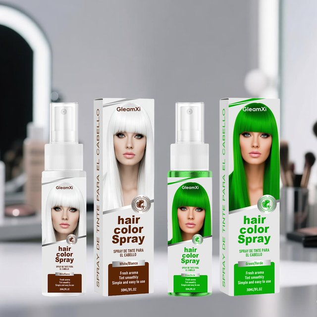 Temporary Hair Spray Fashion Coloration Parties Stage One Time Disposable Dyeing Salon Green White Washable Makeup Styling Spray
