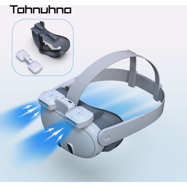 Cooling Fan For Meta Quest 3 VR Headset Air Circulation Breathable with Facial Interface Face Cover For Quest3 Accessories