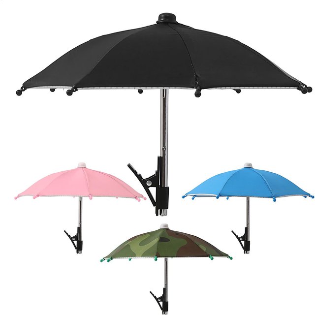 New Cell Phone Umbrella Universal Sunshade for Smartphones Sun Protection Phone Clip Outdoor Cycling Mobile Phone Sunscreen