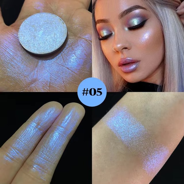Monochrome Chameleon Highlight Glitter Powder Multi-use Eye Shadow Metallic 3D Nose Shadow Brightening Cheek Contour