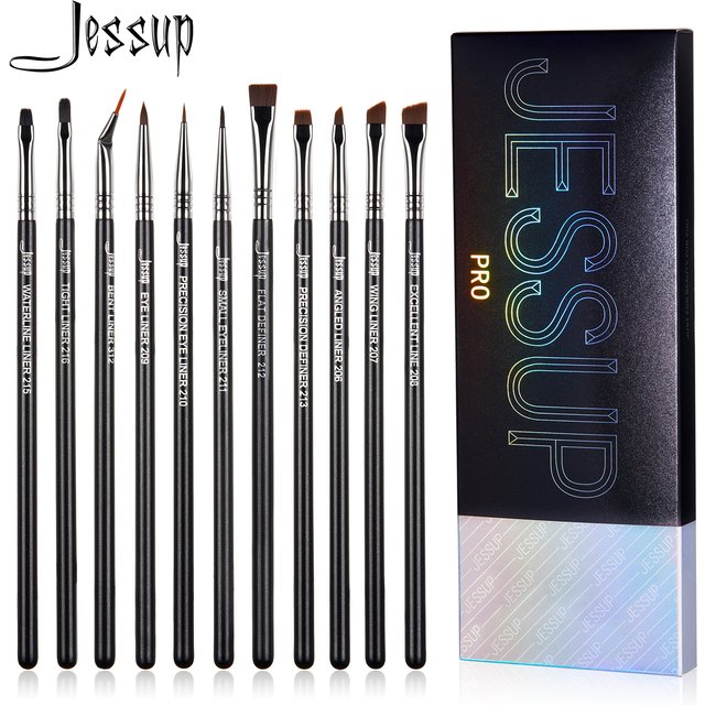 Jessup ensemble de pinceaux Eyeliner, 11 pièces pinceau Eyeliner professionnel, ensemble de pinceaux