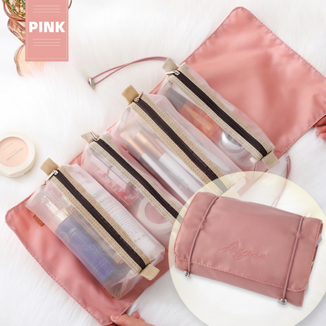 Multi functional portable travel makeup bag Travel Toiletry Makeup Bag Removable Waterproof Large Capacity Portable Storage Bag