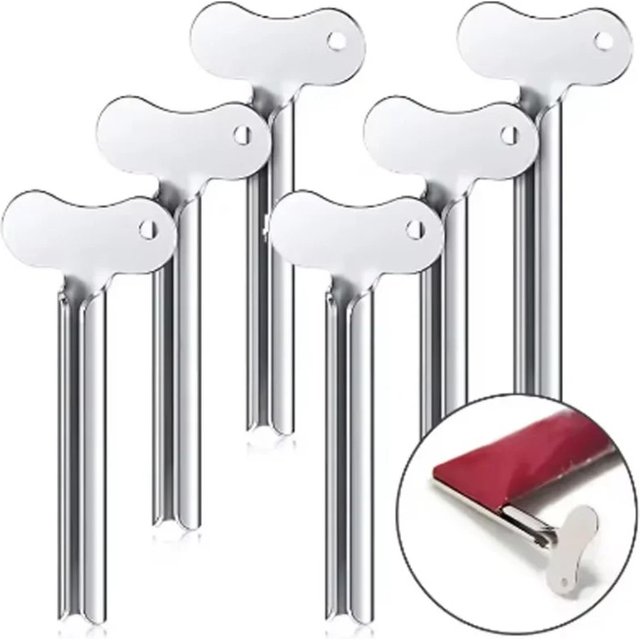 Portable Stainless Steel Toothpaste Squeezer & Hair Dye Dispenser Cleanser squeezer, bathroom accessories, Half-Circle Wringer