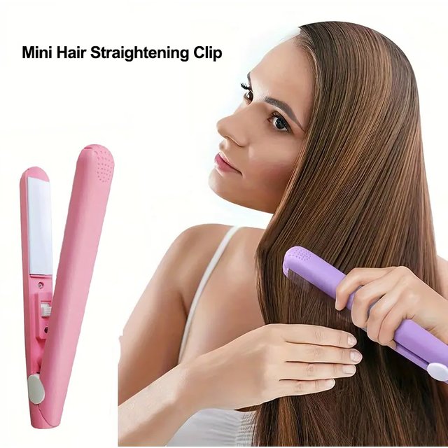 1PC Mini Hair Straightener Cartoon Curling Straight Hair Dual Purpose Clipboard Portable Curling Iron