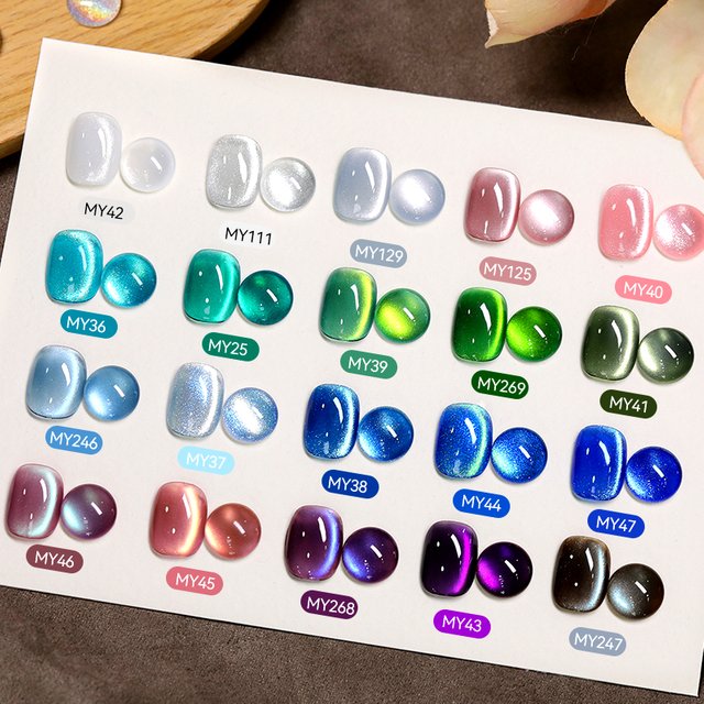 BORN PRETTY 10ml Cat Magnetic Gel Nail Polish 56 Colors Semi Permanent French Moonlight Crystal Glitter All Season Nail Art DIY