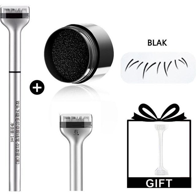 2-in-1 Lower Eyelash Stamp Lazy Lower Eyelash Stamp Makeup Cosmetics Beginner Convenient Mascara Stick Natural-looking Eyelash