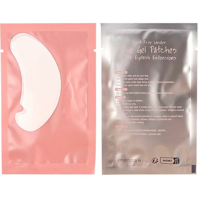 50 Pairs Disposable Hydrogel Eyelash Patches Lash Extension Eye Pad Pink False Eyelashes Lifting Paper Eyes Stickers Makeup Tool