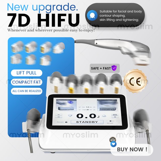 New Upgrade 7D HIFU Machine Facial Body Contouring Skin Lifting Tightening CE Certified