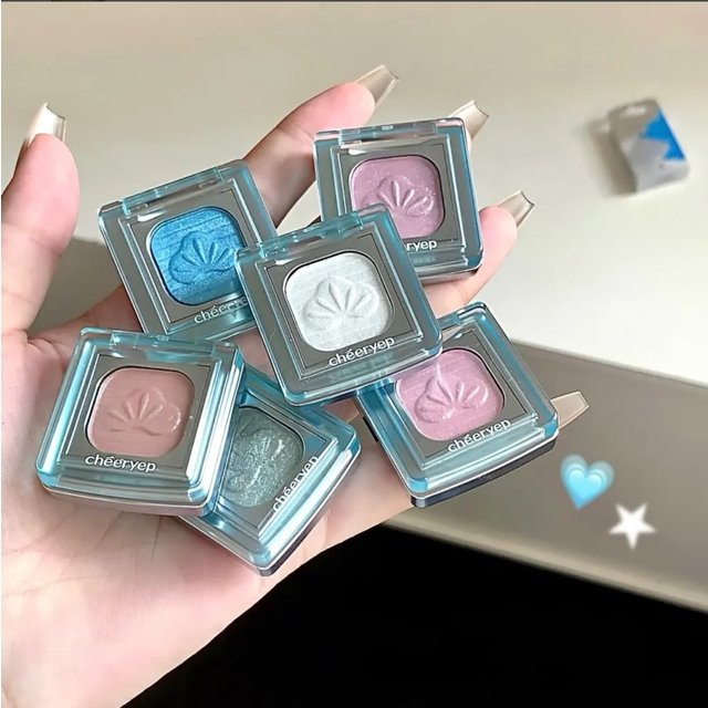 Qianyan Cheeryep Luminous Baked Single Monochrome Eyeshadow 1.5g Highlight Highgloss portable Self Assembled Palette Makeup