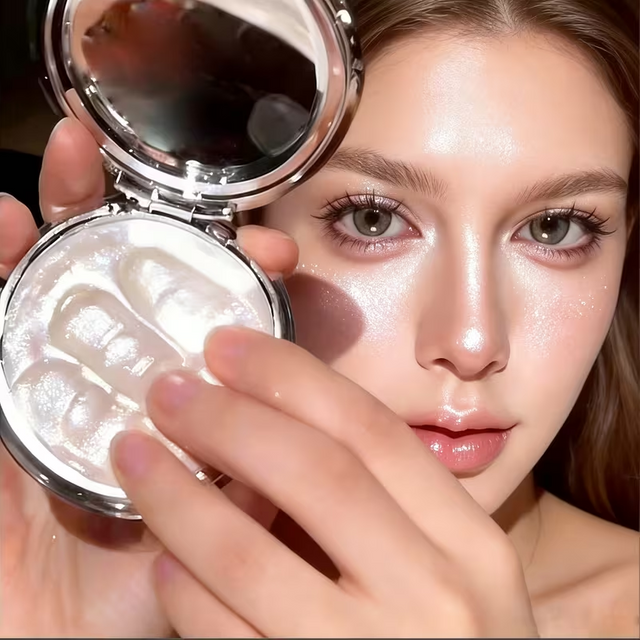 Creamy Potato Mud Texture Highlighter Powder Shimmer Glow Face Brightener Waterproof Long Lasting Contour Eyeshadow Makeup