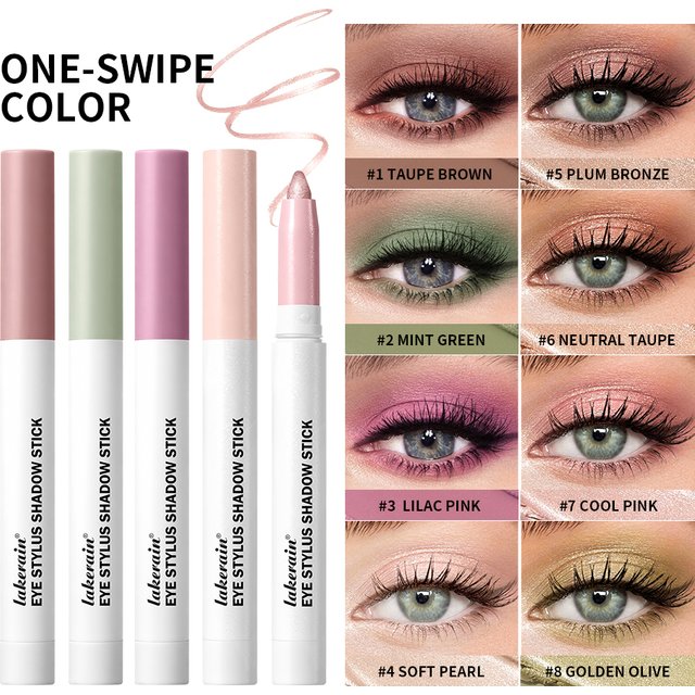 10 Colors Eyeshadow Sticks Long Lasting Waterproof Shimmer Glitter And Matte High Pigmented Eyeshadow Pencil Crayon Makeup