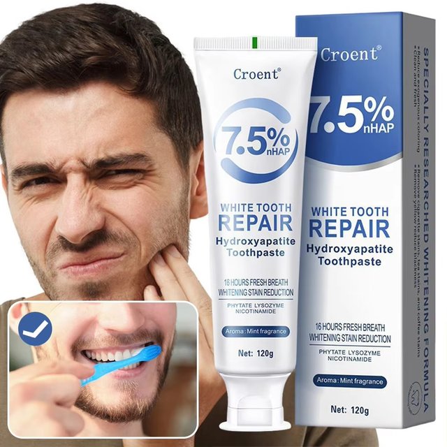 120g Whitening Toothpaste Hydroxyapatite Protect Gum Health Remove Plaque Stains Fresh Bad Breath Deep Clean Brightening Tooth