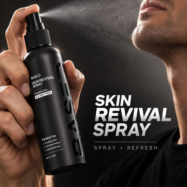 BASED Skin Revival Spray 118ml Soothes Skin Calms Irritation Reduces Visible Redness Gentle Daily Facial & Body Skin Treatment