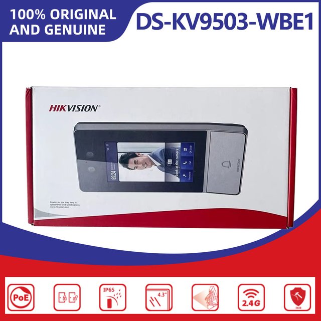 Hikvision DS-KV9503-WBE1 Facial Recognition IP Villa Door Station WiFi PoE IP65 IK08 Bluetooth Door Phone