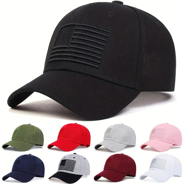 Fashion American Flag Embroidery Baseball Caps Spring and Summer Outdoor Adjustable Casual Hats Sunscreen Hat