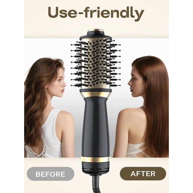 Hair Dryer Brush in One, 4in1 Hair Dryer Brush Hair Dryer with Oval Bucket, Mini Hot Air Brush for All Hair Types, Suitable Gift