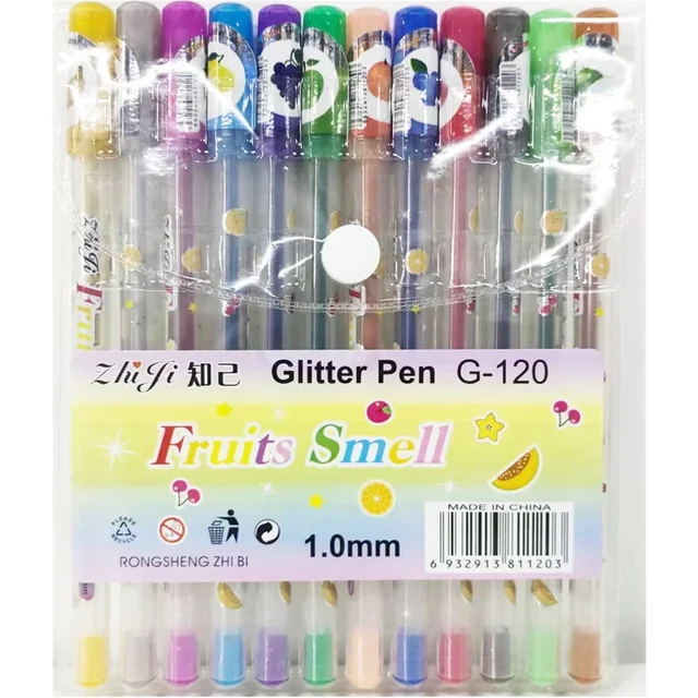 Stylos à Gel parfumés à paillettes, surligneur pour l'école et le bureau, livre de coloriage pour