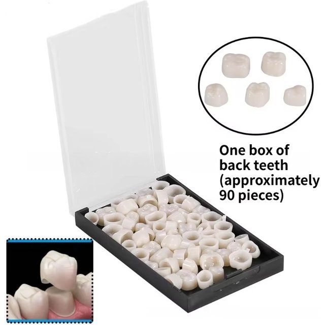 New 60/90Pcs/Box for Oral Care(Front Teeth Back Teeth)Porcelain Veneers and Dental Patches Temporary Crown, Fake Teeth