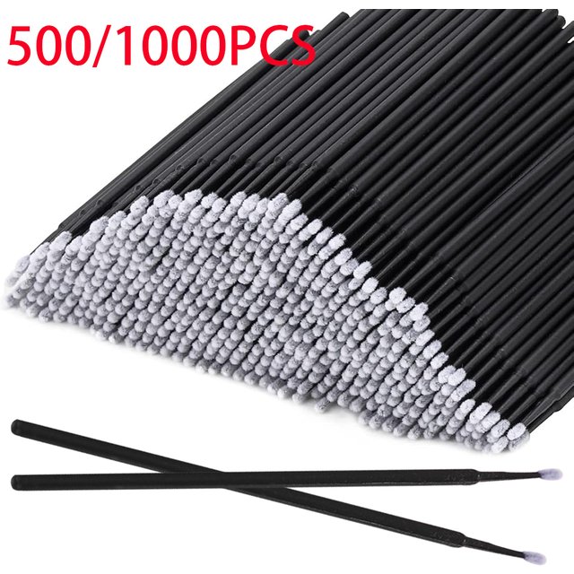 500/1000PCS Eyelash Cleaning Brush Highly Colorful Crystal Brush Eyelash Micro Brush Beauty Makeup Clean Remover Tool Wholesaler