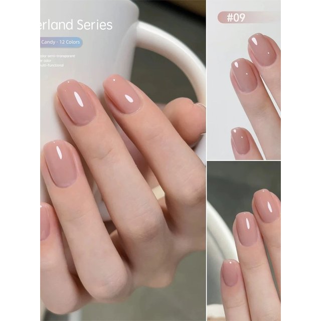MAINEL 1-12Pcs Fashion Nude Shiny Soak Off UV Gel Nail Gel Polish Cosmetics Nail Art Nails Gel Polish Tips Nail Varnish