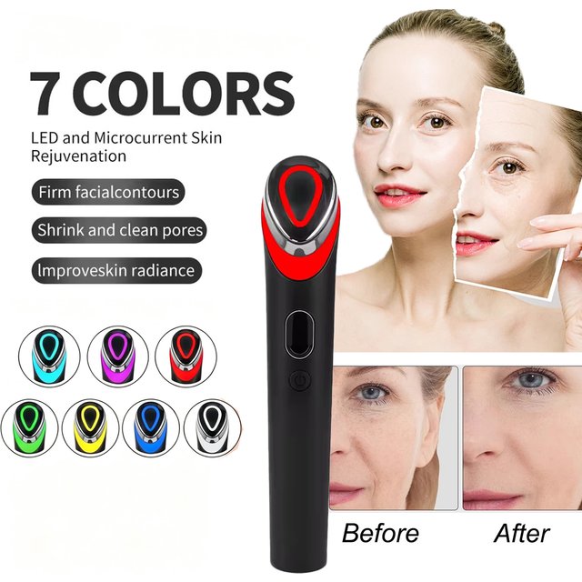 NEW 7 Colors Age-R Booster Pro Facial Skin Care Beauty Device EMS Microcurrent Lift Massager Home Use-Valentine's Day Gift
