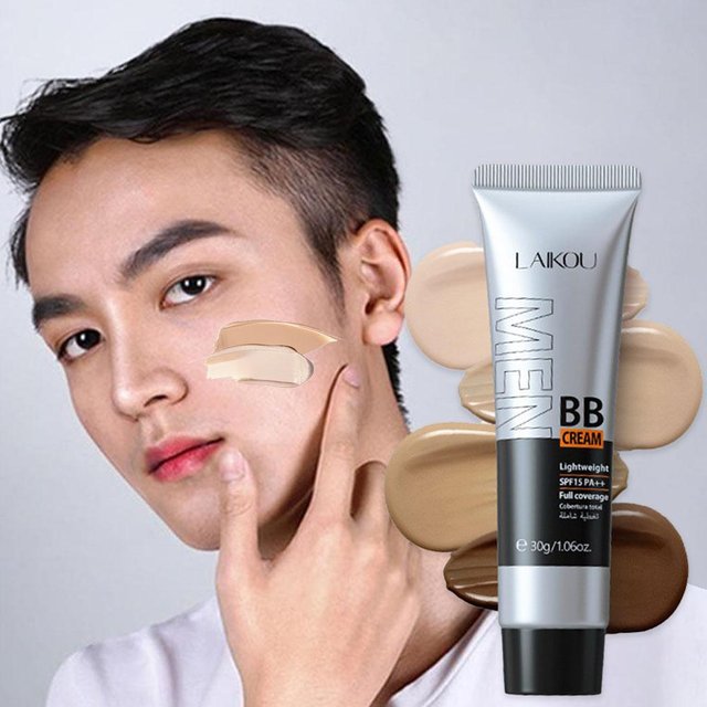 BB Cream for men Full Coverage Facial Concealer Long Lasting Makeup Foundation Waterproof Men BB Liquid Foundation 30g