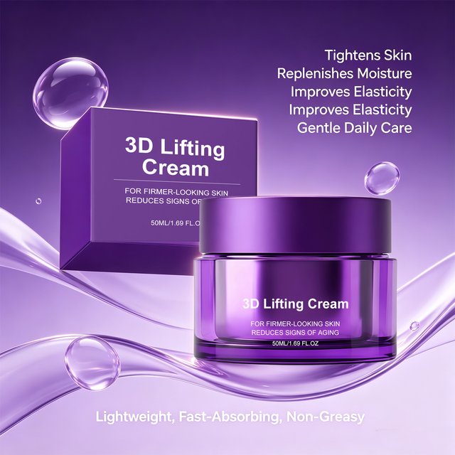 3D Lifting Cream for Face & Neck Sagging Skin Firming Improves Skin Elasticity Strengthen Skin Barrier Hydration Moisturizer
