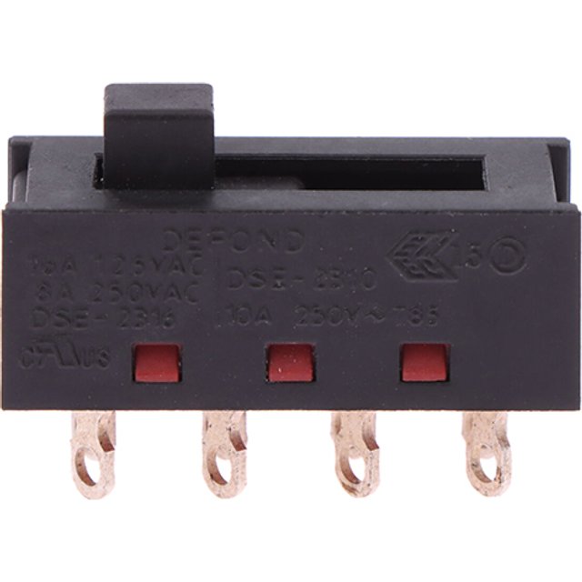 DSE-2310 Pointed Pins 8 FeetS 3 Files 8A250V Toggle Switch Black Slide Switch For Hair Dryer Parts