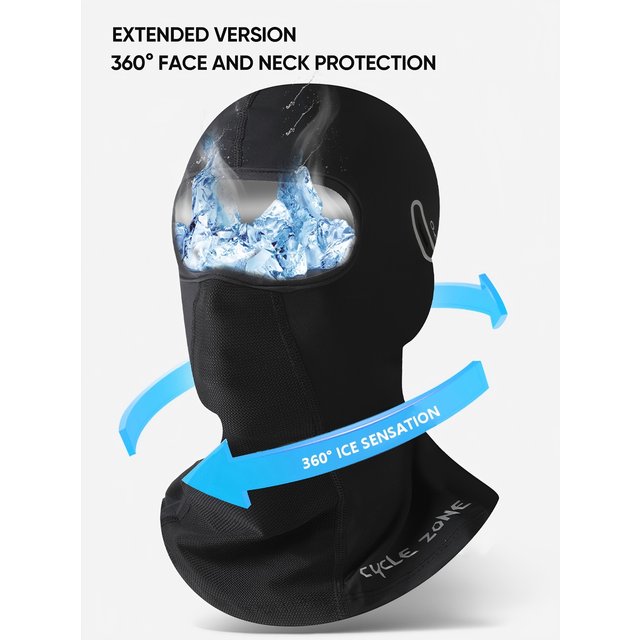 Motorcycle Full Face Mask Men's Balaclava with Glasses Hole Cycling Masks UV Protection Breathable Cool Summer Sport Face Mask
